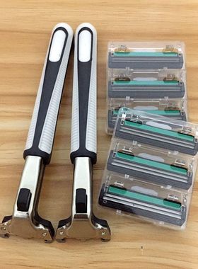 吉利豹剃须刀手动双层通用刀架刀片老式刮胡刀男士胡须刀女刮毛刀