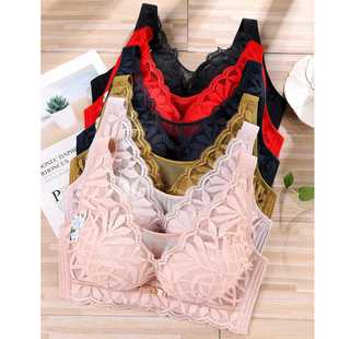 黛莱妮911大胸显小超薄C杯无钢圈无磁背心式 舒适抹胸内衣 文胸大码