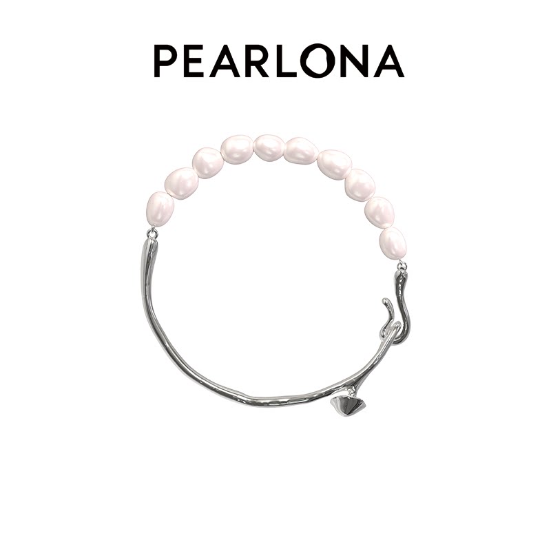 PEARLONA23新品危险花园淡水巴洛克珍珠长腿菇女士手链手环饰品