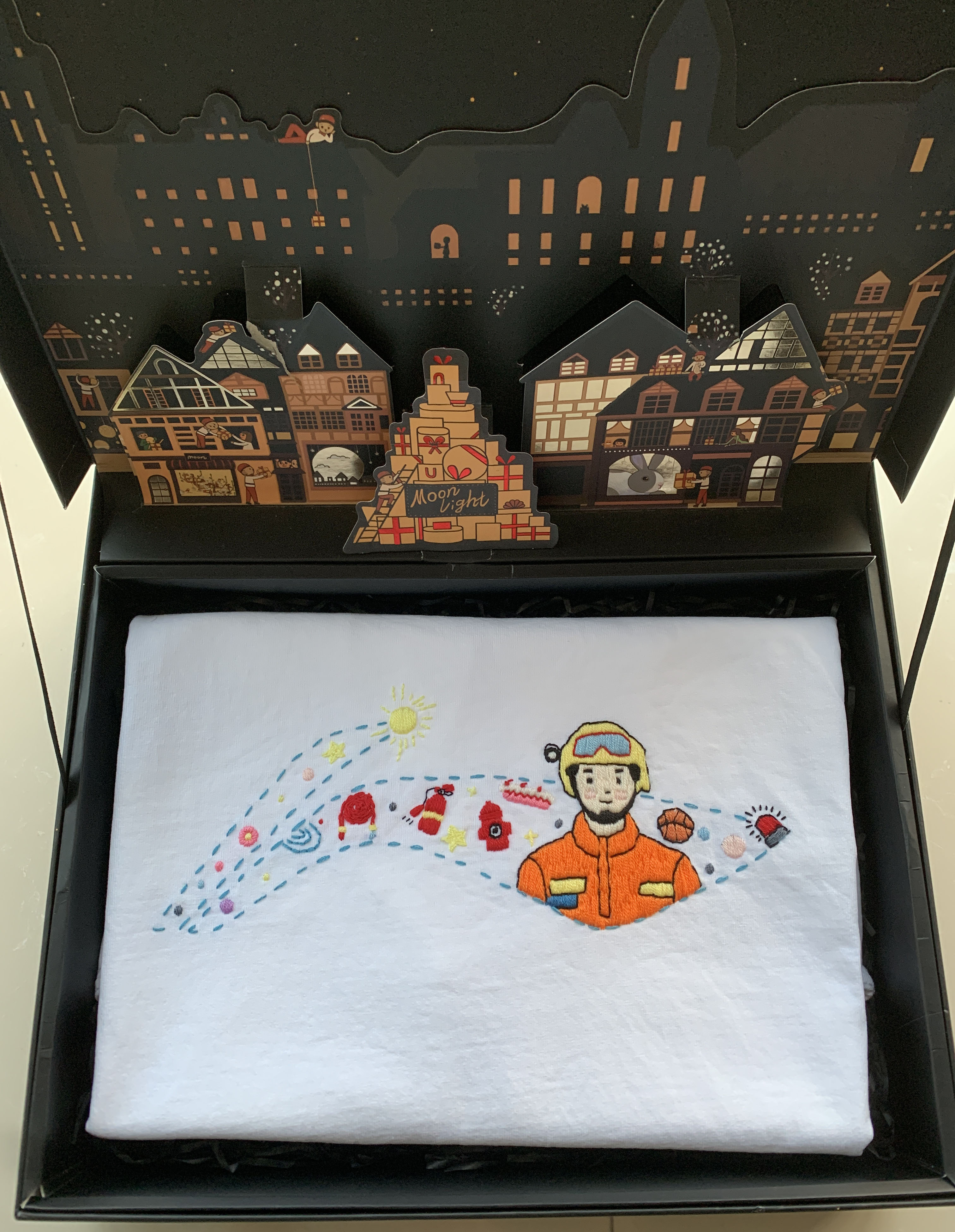 李宁刺绣diy材料包手工刺绣送男友消防员刺绣diy衣服绣花送视频教