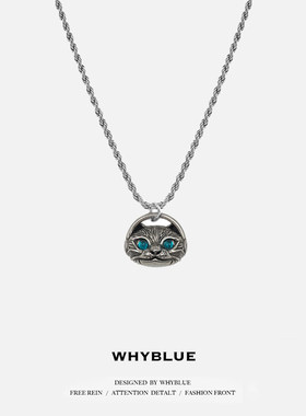 WHYBLUE戴耳机的猫项链拍3付2