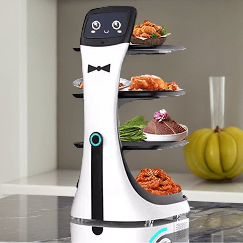 智能送餐机器人餐厅传菜酒店送物全自动会上菜服务员端菜饭店出租