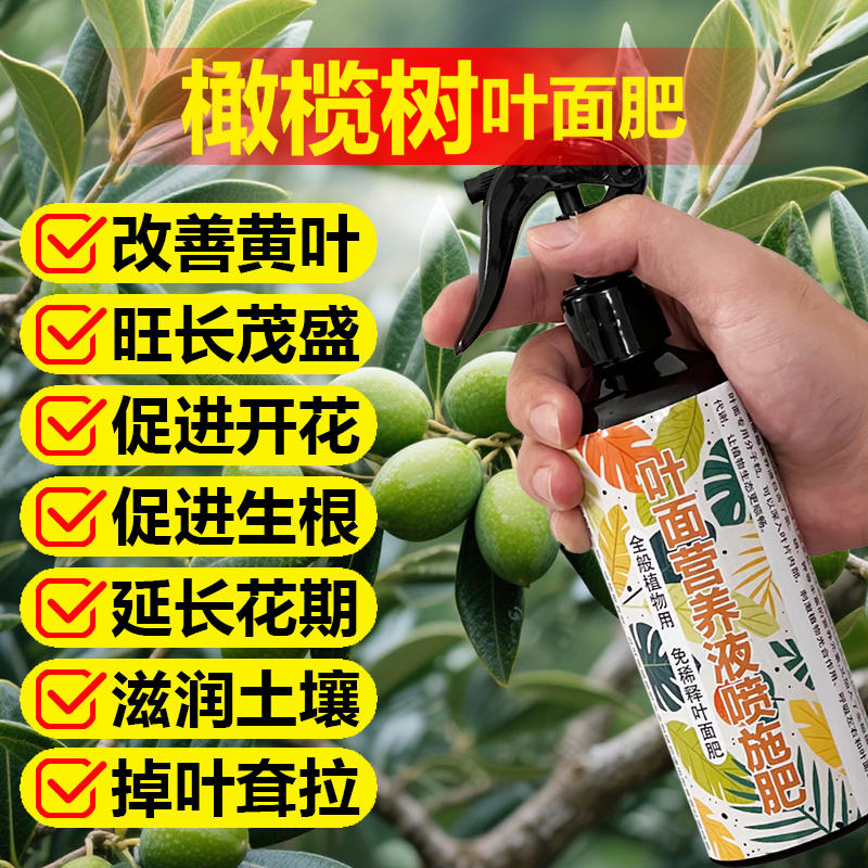 橄榄树专用肥料树苗花盆栽专用土壤营养液叶面肥氮磷钾水溶化肥料