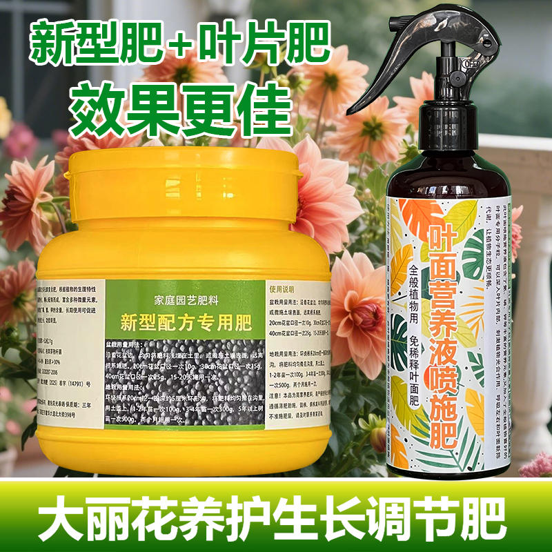 大丽花专用肥料种球根盆栽地瓜花苗小丽菊花肥土壤营养液叶面肥料