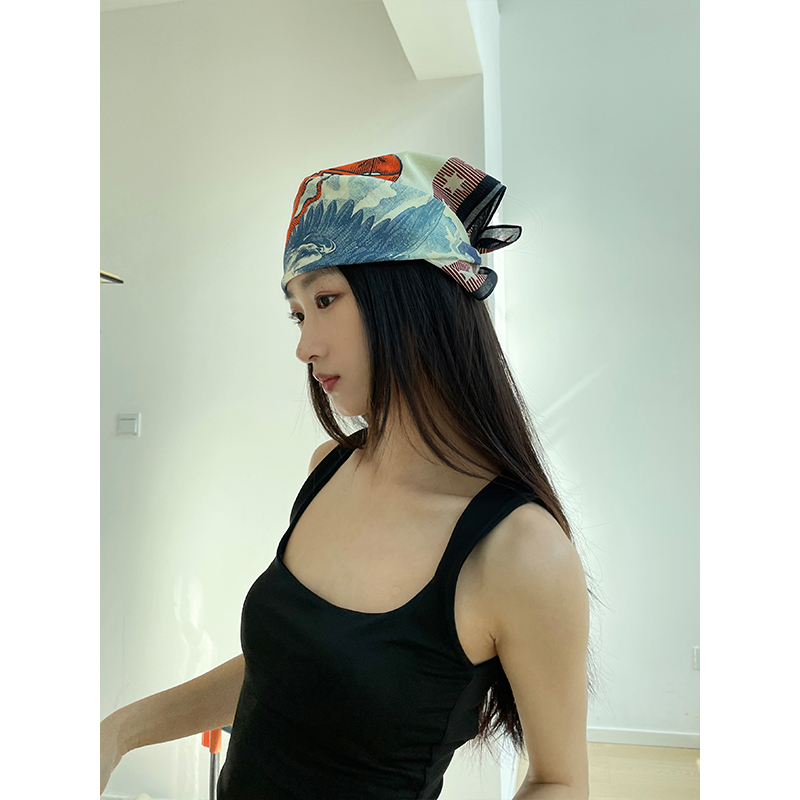美式复古y2k甜酷辣妹头巾