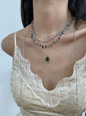 波西米亚风多层流苏项链