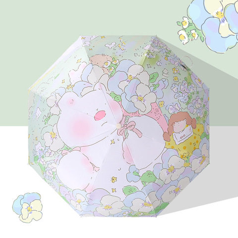 防紫外线晴雨伞太阳伞折叠伞全自动卡通黑胶数码三折防晒遮阳高性价比高么？