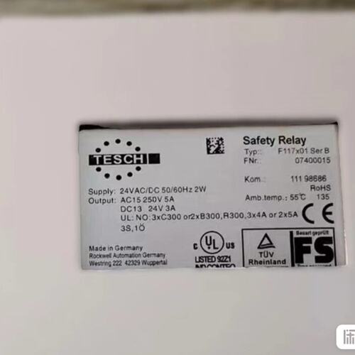 议价TESCH安全继电器F117x01F117x02F117x03