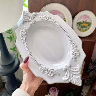 astier de villatte法国黑陶土cube咖啡碟杯碟甜品菜碟水果盘子碗