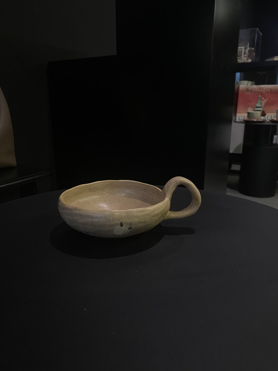 景德镇高温陶瓷手捏手柄碗釉下彩手作复古餐具家用汤碗面碗汤钵