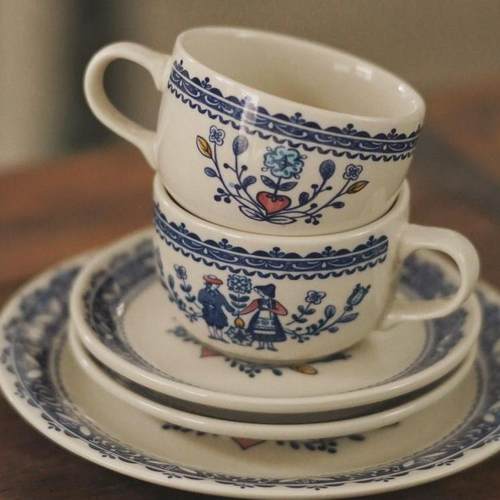 纯手工英国单中古咖啡杯陶瓷餐具