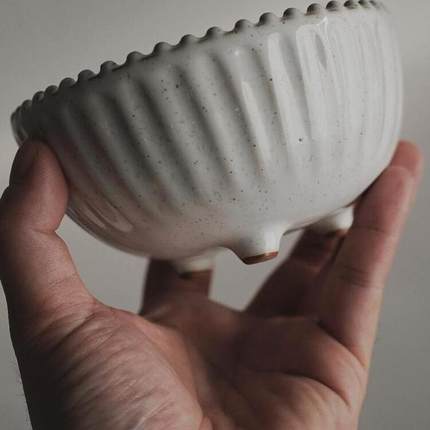 意大利釉下彩 博主款vbc手作陶瓷花边碗酸奶麦片碗焗饭甜品盘餐盘