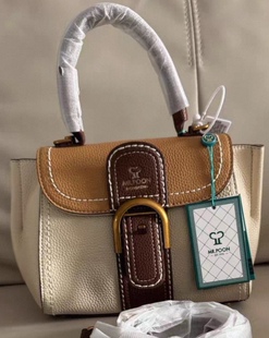 阿S收藏 包包牛皮重工女包马鞍扣单肩包斜挎包手提包高品包包