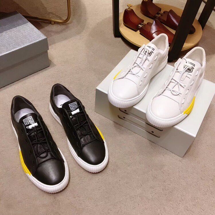 欧洲站潮流男鞋2019时尚新款透气运动板鞋韩版百搭休闲牛皮小白鞋