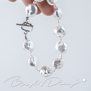 海边野餐|纽扣珠设计款巴洛克手链 Beryl's Diary