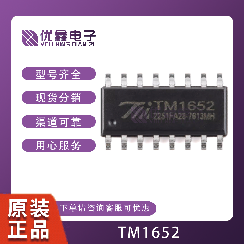 全新原装TM1652 SOP-16LED(发光二极管/数码管/点阵屏)驱动控制IC