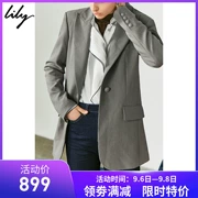 Lili lily cửa hàng giảm giá chính thức 2019 mùa thu nữ Lily Slim vai phù hợp với áo khoác 119340C2247 - Business Suit