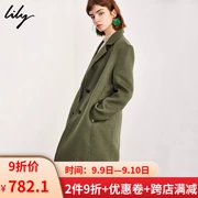 Lili lily cửa hàng giảm giá chính thức 2019 mùa đông nữ Lily áo len lông cừu hai mặt dài - Áo len lót đôi