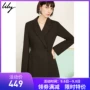 Lili lily2019 mùa thu Lily nữ màu đen kinh doanh mỏng manh trong chiếc áo khoác dài 119120C2205 - Business Suit thời trang nữ đẹp