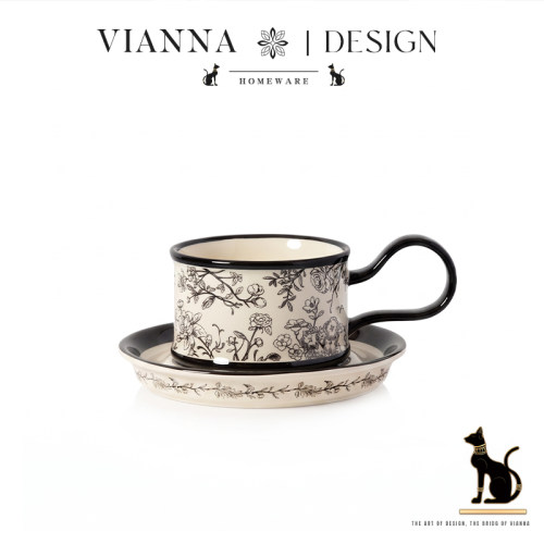 VIANNA法式陶瓷拉花咖啡杯礼盒