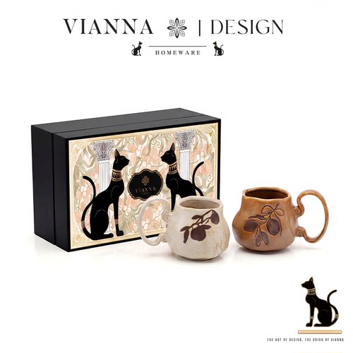 VIANNA设计师款不规则陶瓷马克杯
