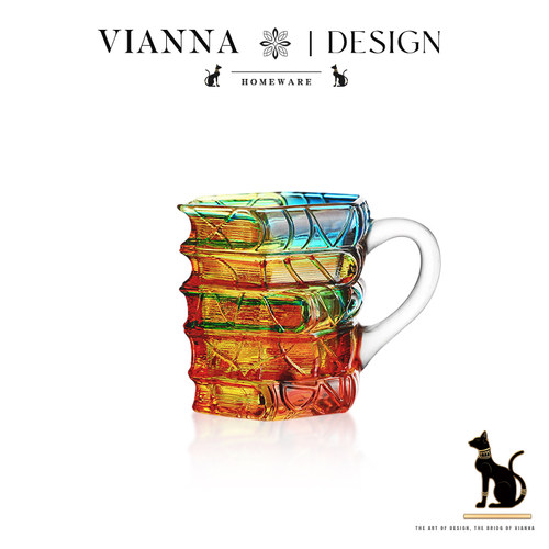 VIANNA晕染书籍玻璃马克杯水杯