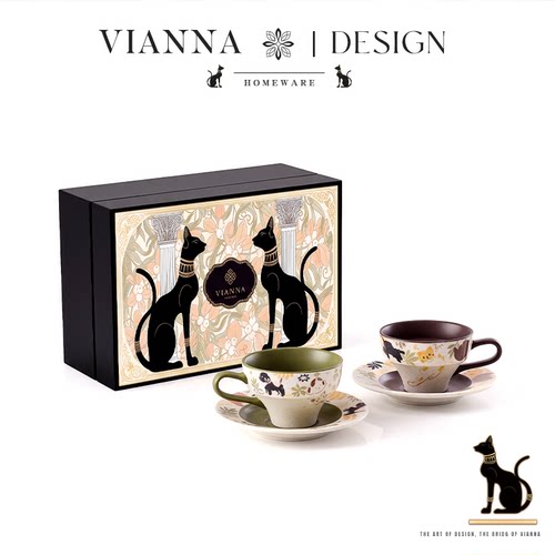 VIANNA丹麦原创釉下彩陶瓷咖啡杯