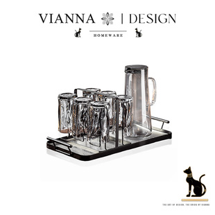 扭扭·MDKA高档轻奢玻璃水杯套装 VIANNA 家用待客茶杯水杯果汁杯