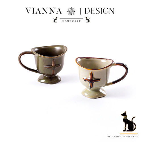 VIANNA创意中古陶瓷马克杯礼物