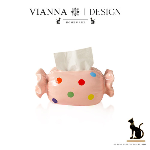 VIANNA可爱卡通糖果陶瓷纸巾盒