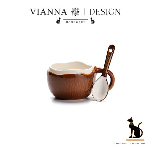VIANNA设计感马克杯早餐牛奶杯