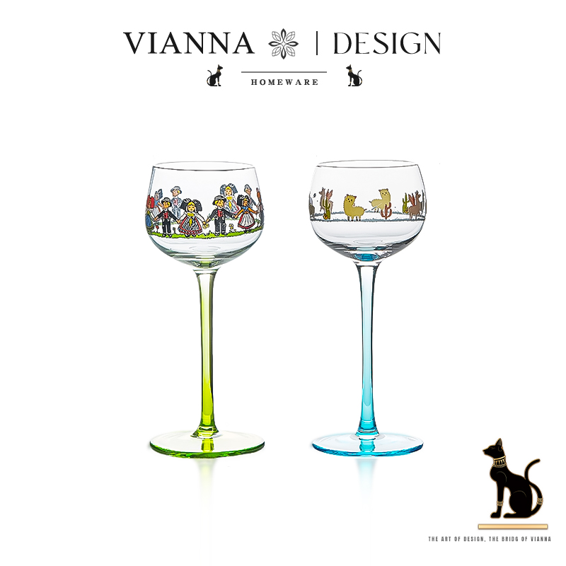 VIANNA北欧玻璃葡萄酒杯鸡尾酒杯