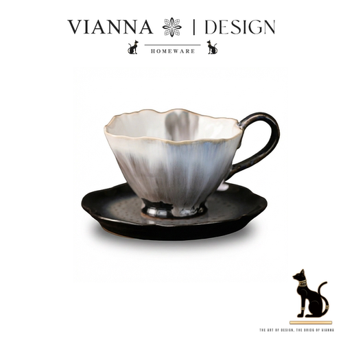 VIANNA丹麦艺术感窑变陶瓷咖啡杯