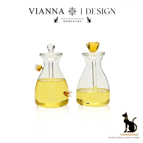 VIANNA日式玻璃蜂蜜罐带搅拌棒