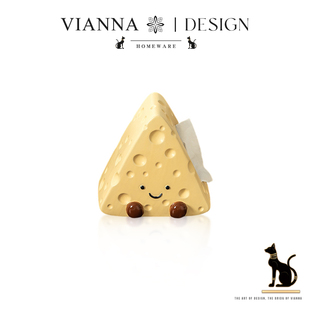 VIANNA丨奶酪·DWSM奶油风可爱纸巾盒家用茶几陶瓷抽纸盒装饰摆件