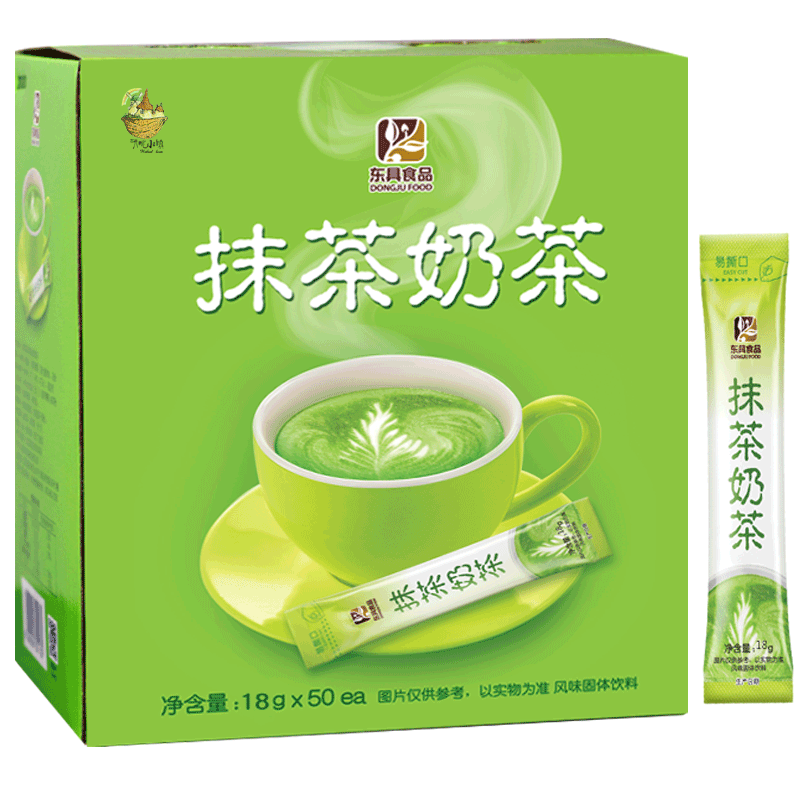 抹茶奶茶50条 三合一抹茶粉抹茶味速溶小条奶茶冲饮袋装礼盒