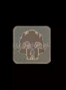 现货 TAD Ti Eye LT Defender Green Skull Cave方形 钛章