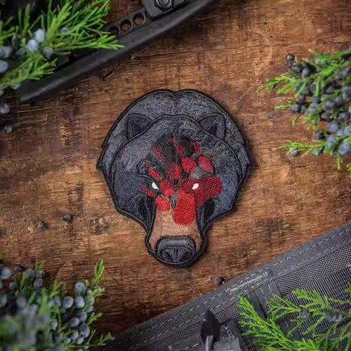 正品现货 MA WAR BEARS Black Bear 黑熊图案版臂章