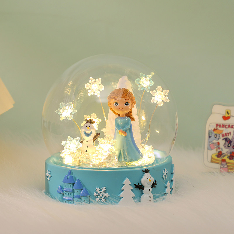 发光艾莎公主diy手工小夜灯材料包生日礼物女生闺蜜儿童女孩实用