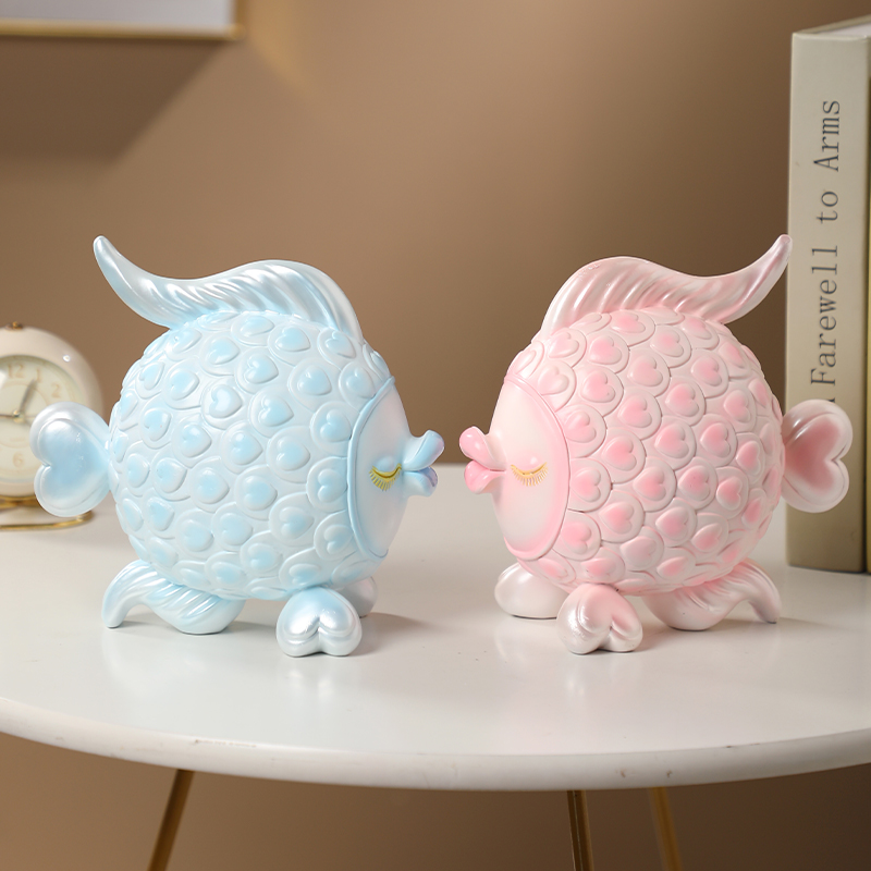 年年有鱼桌面摆件简约现代