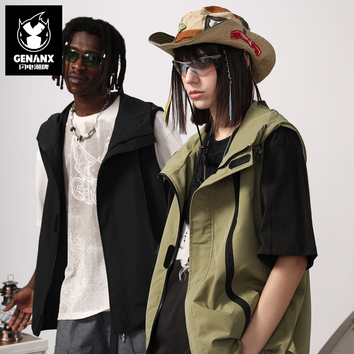 GENANX闪电潮牌夏季新款马甲