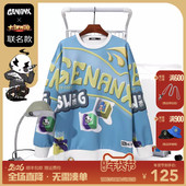 手游X闪电潮牌联名款 大话西游 百搭情侣卫衣涂鸦印花圆领上衣