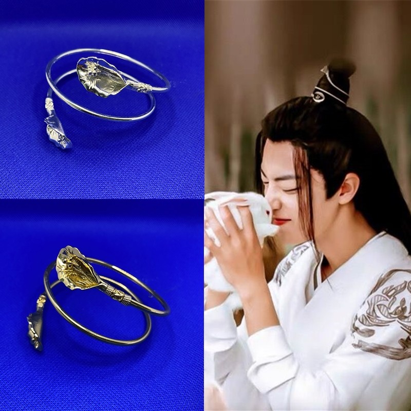 蛇状束发简约环状发冠cos影视魏无羡同款古风百搭汉服发饰合金