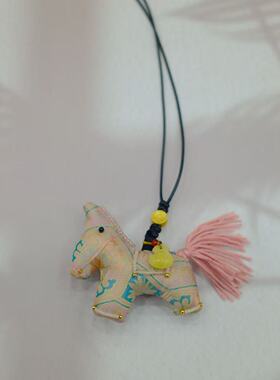 新中式桑蚕丝宋锦小马项链女款