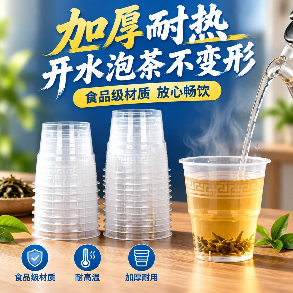 一次性高透食品级加厚耐冷航空杯