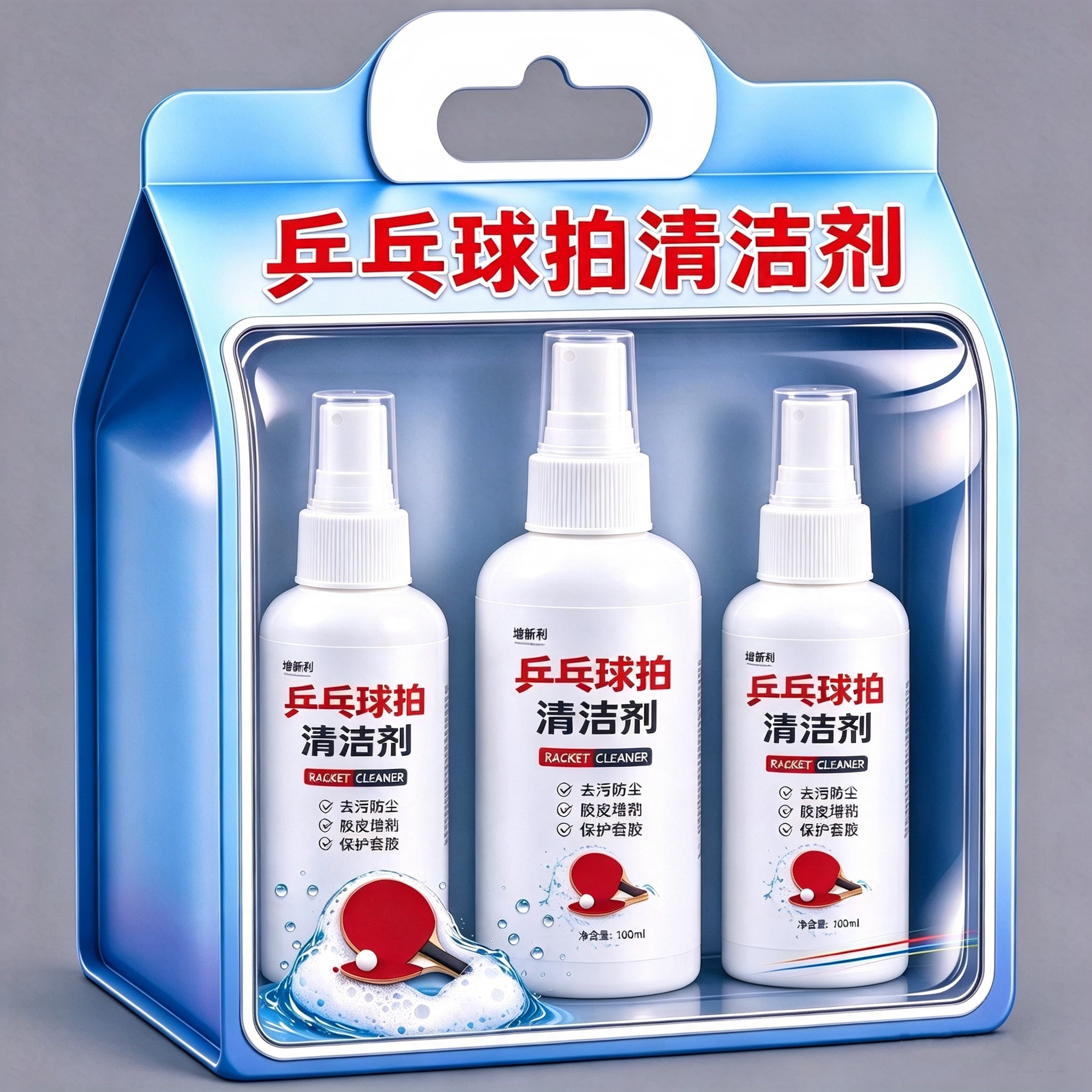 乒乓球拍清洁套装防氧化增粘