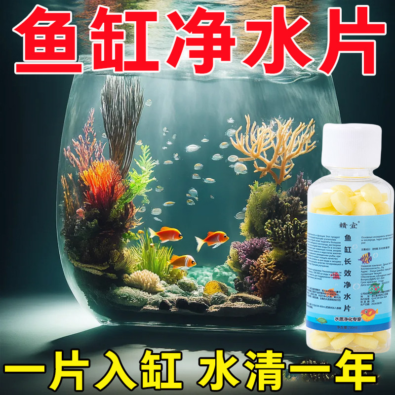 鱼缸净水片二氧化氯泡腾片饮用水消毒片山泉水净化井水杀菌野外
