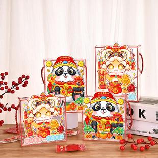 马年雪花酥牛轧糖包装盒新年手提盒年货坚果太妃糖果礼袋伴手礼盒