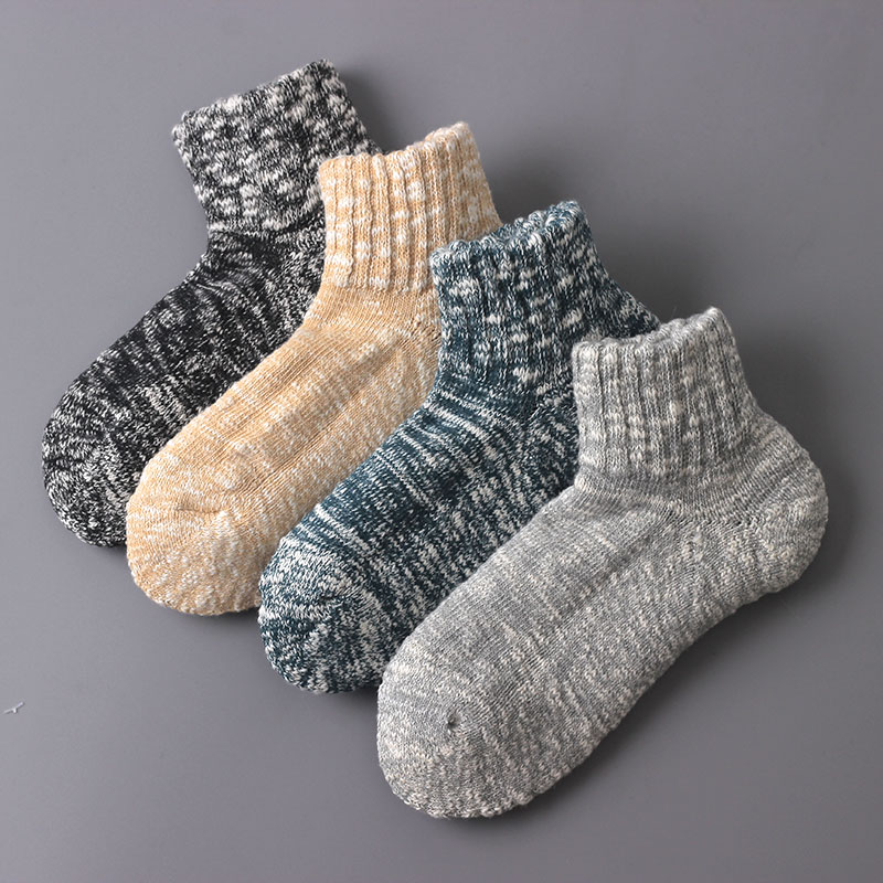 冬季加厚毛巾底ins半中筒短袜