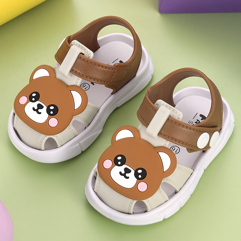 夏季男女童包头沙滩卡通防滑凉鞋